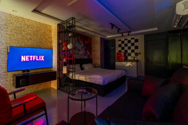 Comfortable studio in calm colors