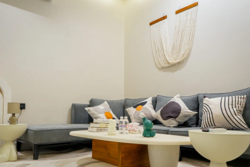 Modern one bedroom apartment with a living room