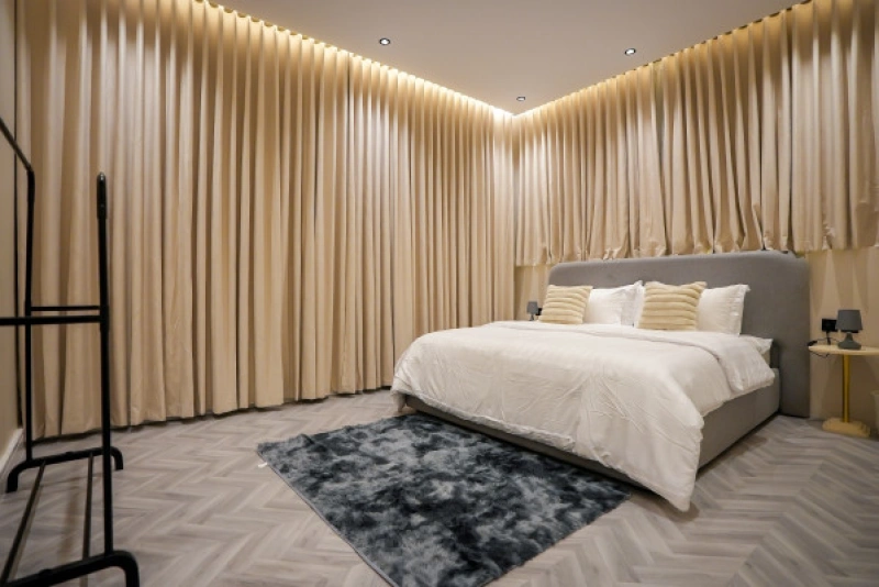 Modern one bedroom apartment with a living room