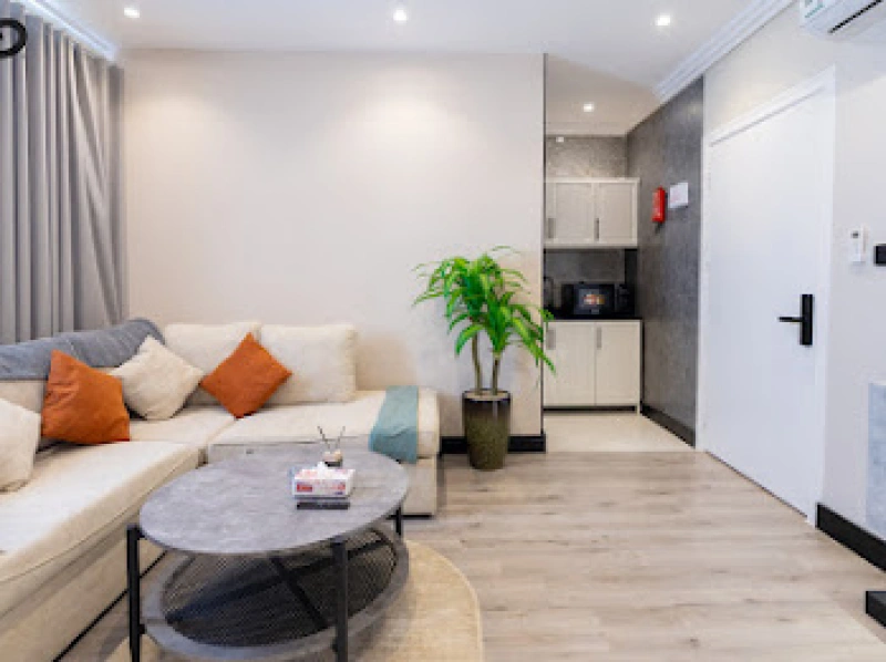 One bedroom and a hall near the boulevard